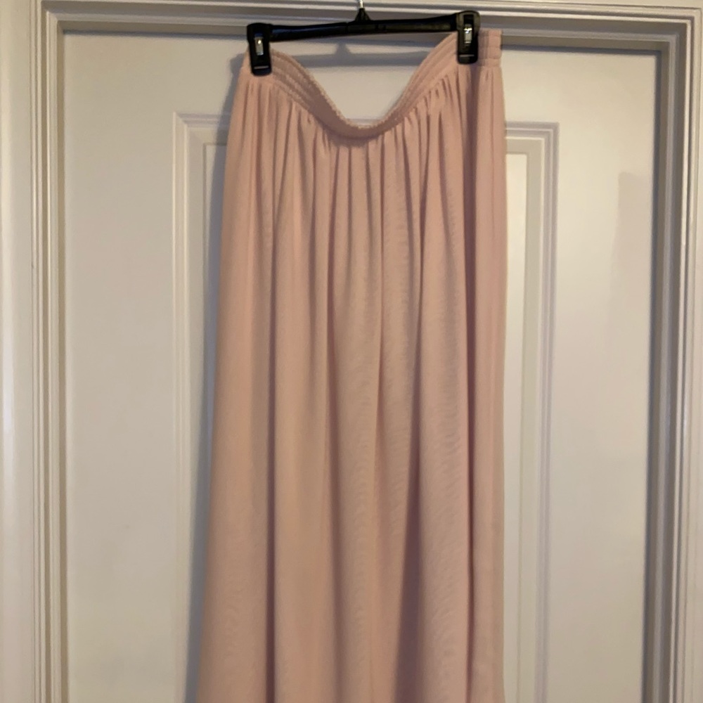 Blush maxi skirt